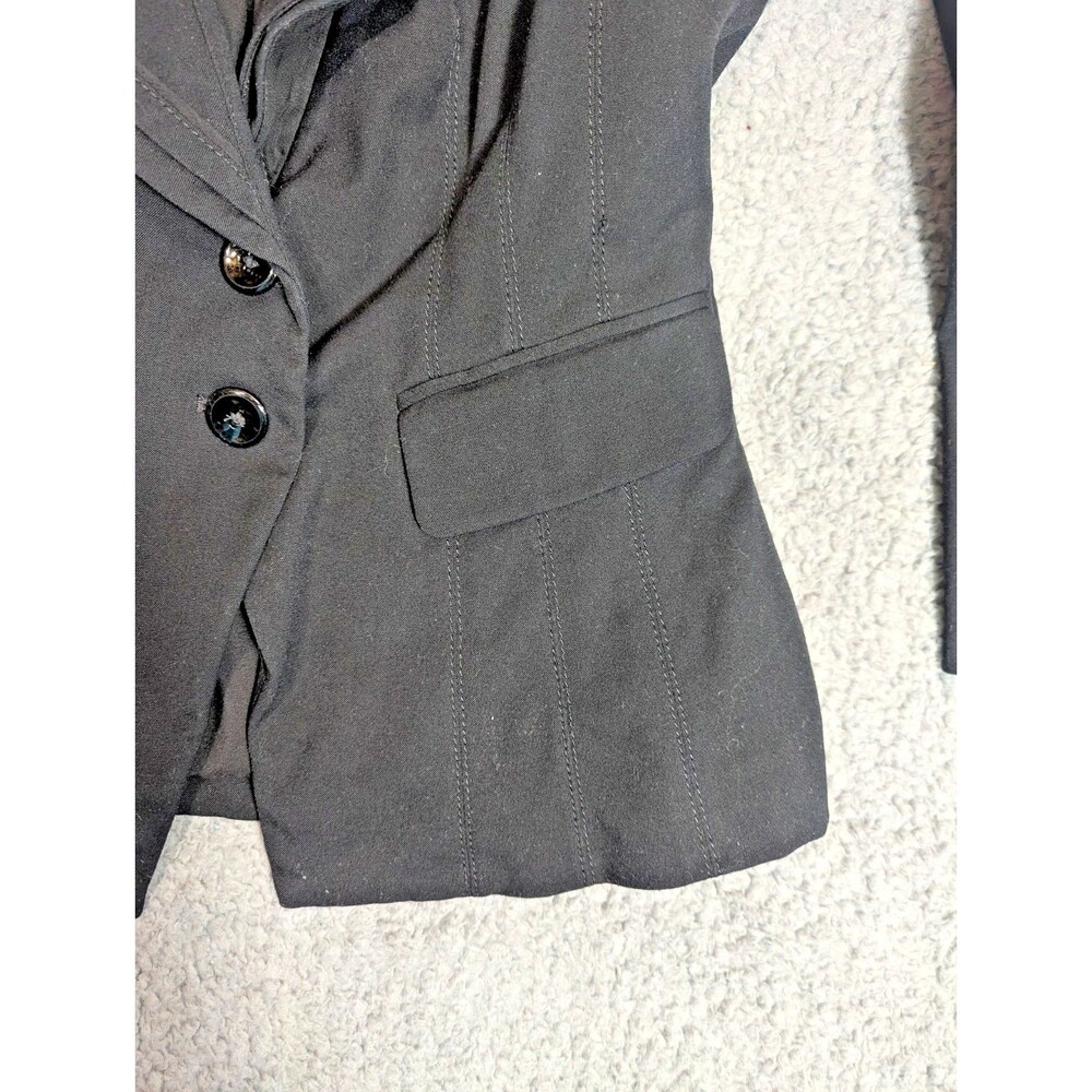 White House Black Market Womens Blazer 00 Black Fitted Career Jacket - Picture 4 of 11
